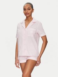 Guess Piżama O5GX10 WH1K1 Różowy Regular Fit. Czerwone piżamy Guess, m, z aplikacjami, z bawełny, bez kołnierzyka, bez ramiączek. Za 269.99 zł.