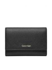 Calvin Klein Portfel Foil Logo Trifold W/ Zip Pocket LV04F1117G Czarny. Czarne portfele Calvin Klein, bez wzorów, ze skóry. Za 229.99 zł.