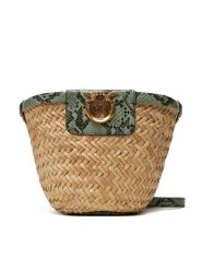 PINKO Torebka Love Summer Bucket PE 25 PLTT 103325 A2GO Beżowy. Brązowe listonoszki Pinko, bez wzorów, z tworzywa sztucznego, bez dodatków. Za 1,149.00 zł.
