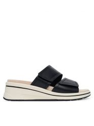 Caprice Klapki 9-27207-46 Czarny. Czarne klapki Caprice, bez wzorów, ze skóry, bez obcasa, bez zapięcia. Za 206.99 zł.