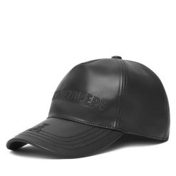 Czapka z daszkiem Patrizia Pepe. Czarne czapki z daszkiem Patrizia Pepe, bez wzorów. Za 449.99 zł.