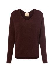 MOS MOSH Sweter z zawartością alpaki - MMThora Kobiety Wełna różowy|lila, S. Czerwone swetry Mos Mosh, s, bez wzorów, z dzianiny, eleganckie, bez ramiączek. Za 549.95 zł.
