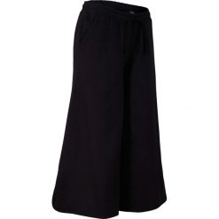 Spodnie culotte z bawełny organicznej, dł. 7/8, Level 1. Czarne spodnie sportowe bonprix, bez wzorów, z bawełny, na fitness i siłownię. Za 99.99 zł.