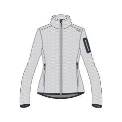Bluza damska turystyczna CMP 34H6386. Białe bluzy z polaru CMP, bez wzorów, z polaru, trekkingowe. Za 264.50 zł.