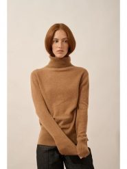 Just Cashmere Kaszmirowy golf "Lexie" w kolorze jasnobrązowym rozmiar: XXL. Brązowe swetry Just Cashmere, xxl, bez wzorów, z kaszmiru, bez ramiączek. Za 391.99 zł.