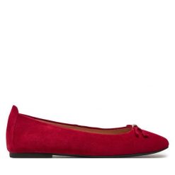 Baleriny Unisa. Czerwone baleriny Unisa, bez wzorów, bez obcasa, bez zapięcia. Za 429.99 zł.