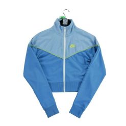 Second life - Kurtka dresowa dla kobiet - Stan bardzo dobry. Niebieskie kurtki Nike, s, bez wzorów, z dresówki, eleganckie, bez kaptura. Za 160.70 zł.
