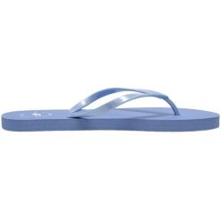 Klapki 4F W 4FSS23FFLIF064 34S niebieskie. Niebieskie klapki bez wzorów, z gumy, bez obcasa, bez zapięcia. Za 99.40 zł.