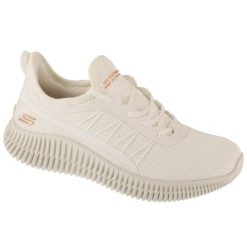 Tenisówki Skechers Model Bobs Geo-new Aesthetics Slip-ins Kolor Biały. Białe buty sportowe lifestyle Skechers, bez wzorów, z tkaniny, sportowe, bez zapięcia, skechers sport. Za 199.99 zł.