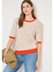 Cecil Sweter w kolorze pomarańczowo-beżowym rozmiar: XXL. Brązowe swetry Cecil, xxl, bez wzorów, bez ramiączek. Za 114.71 zł.