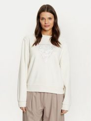 Guess Bluza W5RQ09 K8802 Écru Regular Fit. Bluzy Guess, xl, z aplikacjami, z syntetyku, bez ramiączek, bez kaptura. Za 219.99 zł.