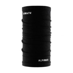 Komin na szyję trekkingowy Alpinus Utulik Miyabi Black. Czarne szaliki i kominy Alpinus, bez wzorów. Za 45.99 zł.