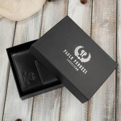 Portfel damski skórzany średni czarny z zabezpieczeniem RFID Paolo Peruzzi AL-04-BL. Czarne portfele PAOLO PERUZZI, bez wzorów, ze skóry. Za 79.00 zł.