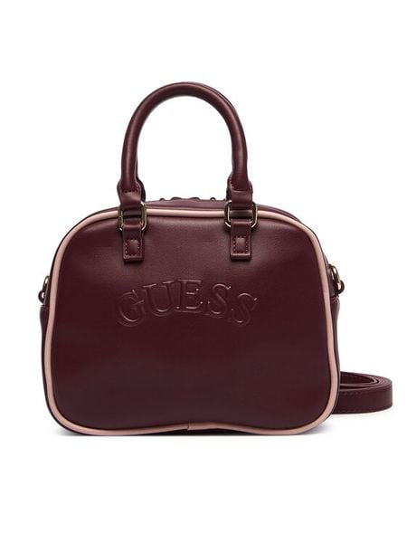 Guess Torebka V6BZ03 W4541 Bordowy. Czerwone torebki klasyczne Guess, z aplikacjami, ze skóry, bez dodatków. Za 294.99 zł.