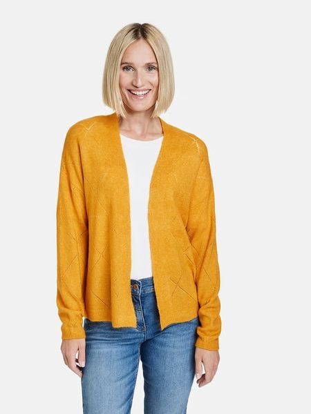 EDITION Kardigan w kolorze żółtym rozmiar: 42. Żółte swetry EDITION, bez wzorów, z wełny, bez ramiączek. Za 135.81 zł.