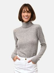 Just Cashmere Kaszmirowy sweter "Ava" w kolorze szarym rozmiar: M. Szare swetry Just Cashmere, m, bez wzorów, z kaszmiru, bez ramiączek. Za 378.63 zł.