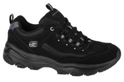 Buty sportowe Sneakersy damskie, Skechers I-Conik. Czarne buty treningowe Skechers, bez wzorów, z materiału, przed kostkę, bez zapięcia, trekkingowe. Za 269.99 zł.