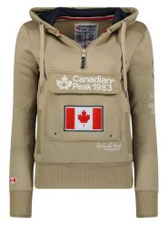 Canadian Peak Bluza "Gyrelle" w kolorze beżowym rozmiar: XXL. Brązowe bluzy z kapturem Canadian Peak, xxl, z aplikacjami, z bawełny, z kapturem. Za 91.99 zł.