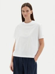 Tommy Hilfiger T-Shirt WW0WW45525 Biały Relaxed Fit. Białe t-shirty Tommy Hilfiger, xl, bez wzorów, z bawełny, bez kołnierzyka, bez ramiączek. Za 139.99 zł.