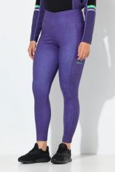 Damskie Legginsy sportowe w panterkę szybkoschnące elastyczny pas. Fioletowe legginsy Ulla Popken, bez wzorów, z elastanu, sportowe. Za 239.99 zł.