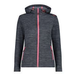 Polar z kapturem dla kobiet CMP. Niebieskie bluzy z polaru CMP, bez wzorów, z polaru, trekkingowe. Za 371.05 zł.