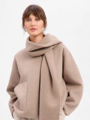 Opus Damska kurtka wełniana - Henrica Kobiety brązowy jednolity, 42. Brązowe kurtki Opus, bez wzorów, z wełny, bez kaptura. Za 749.95 zł.