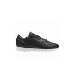 Buty do chodzenia damskie Reebok CL Lthr. Czarne buty treningowe Reebok, bez wzorów, z materiału, bez zapięcia, trekkingowe. Za 374.00 zł.