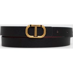 Twinset pasek dwustronny damski kolor czarny. Czarne paski Twinset, bez wzorów. Za 439.99 zł.
