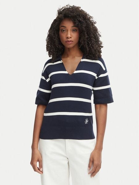 Tommy Hilfiger Sweter WW0WW45400 Granatowy Regular Fit. Niebieskie swetry Tommy Hilfiger, xl, bez wzorów, z bawełny, bez ramiączek. Za 365.99 zł.