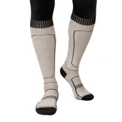 Skarpety narciarskie z wełny Sporty zimowe Siroko Ultimate GLIDE Sand. Brązowe skarpetki SIROKO, bez wzorów, z wełny. Za 127.00 zł.