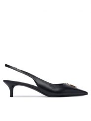 Tory Burch Czółenka Eleanor Slingback 181018 Czarny. Czarne czółenka Tory Burch, bez wzorów, ze skóry, bez obcasa, bez zapięcia. Za 1,899.00 zł.