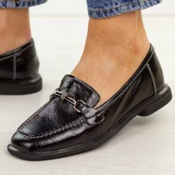 Czarne skórzane mokasyny damskie Vinceza 86429. Czarne mokasyny VINCEZA, bez wzorów, z jeansu. Za 249.00 zł.