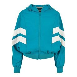 Damska pognieciona kurtka typu batwing Urban Classics. Białe kurtki Urban Classics, bez wzorów, z kapturem. Za 267.50 zł.