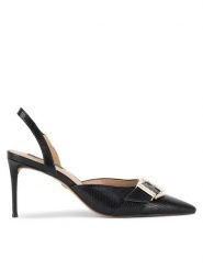 Nine West Sandały SJ1489-6 Czarny. Czarne sandały Nine West, bez wzorów, bez obcasa, na szpilce, bez zapięcia. Za 229.99 zł.