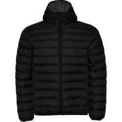 Kurtka pikowana damska – dopasowana parka z puchowym wykończeniem. Czarne kurtki ROLY, na zimę, s, bez wzorów, z puchu, eleganckie, bez kaptura. Za 155.80 zł.