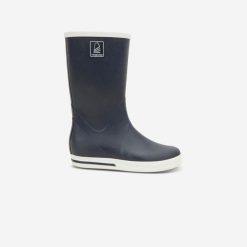Kalosze żeglarskie Tribord 500 z kauczuku. Niebieskie kalosze TRIBORD, bez wzorów, z kauczuku, bez zapięcia. Za 219.99 zł.