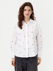 JDY Koszula Nelly 15330490 Biały Loose Fit. Białe koszule JDY, l, bez wzorów, z bawełny, bez kołnierzyka, bez ramiączek. Za 99.99 zł.
