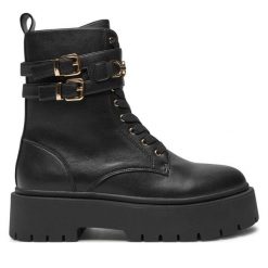 Trapery TWINSET. Czarne traperki Twinset, bez wzorów, bez obcasa, bez zapięcia. Za 1,149.00 zł.