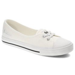 Białe Trampki Lee Cooper Modne Buty Damskie. Białe trampki Lee Cooper, bez wzorów, z tkaniny, eleganckie, bez zapięcia. Za 116.99 zł.