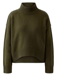 Oui Sweter w kolorze khaki rozmiar: 36. Brązowe swetry Oui, bez wzorów, bez ramiączek. Za 404.99 zł.