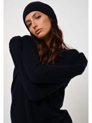AUTHENTIC CASHMERE Kaszmirowy sweter "Etret" w kolorze granatowym rozmiar: S. Niebieskie swetry AUTHENTIC CASHMERE, s, bez wzorów, z kaszmiru, bez ramiączek. Za 361.99 zł.