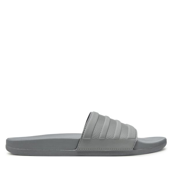 Klapki adidas. Szare klapki adidas, bez wzorów, bez obcasa, bez zapięcia. Za 169.99 zł.