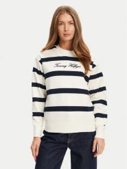 Tommy Hilfiger Bluza Script WW0WW45743 Écru Regular Fit. Bluzy Tommy Hilfiger, xl, bez wzorów, z bawełny, bez ramiączek, bez kaptura. Za 389.99 zł.