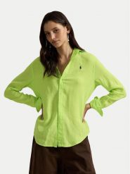 Polo Ralph Lauren Koszula 211970730509 Zielony Classic Fit. Zielone koszule Polo Ralph Lauren, xl, bez wzorów, ze lnu, bez kołnierzyka, bez ramiączek. Za 819.99 zł.