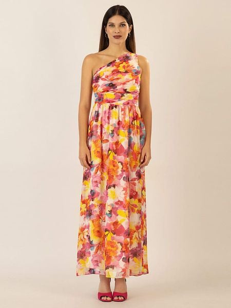 APART Sukienka w kolorze różowo-żółtym rozmiar: 46. Różowe sukienki Apart, bez wzorów, bez kołnierzyka, bez ramiączek, maxi. Za 284.15 zł.