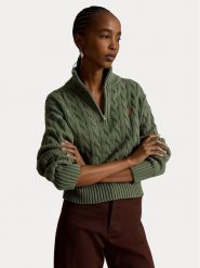Polo Ralph Lauren Sweter 211963467508 Zielony Regular Fit. Zielone swetry Polo Ralph Lauren, xs, bez wzorów, z bawełny, bez ramiączek. Za 1,199.00 zł.