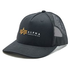 Czapka z daszkiem Alpha Industries. Czarne czapki z daszkiem Alpha Industries, bez wzorów. Za 79.99 zł.