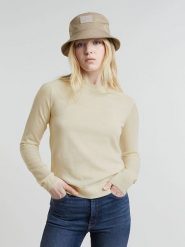 G-Star Sweter w kolorze kremowym rozmiar: XL. Brązowe swetry G-Star, xl, bez wzorów, z wełny, retro, bez ramiączek. Za 224.52 zł.