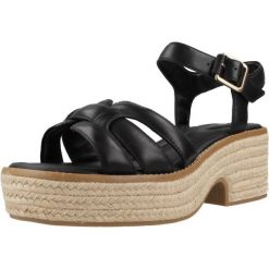 Sandały CLARKS COLEDALE STRAP Czarny. Czarne sandały Clarks, bez wzorów, ze skóry, bez obcasa, bez zapięcia. Za 482.99 zł.
