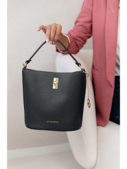 Lia Biassoni Skórzana torebka "Mulino" w kolorze czarnym - 23 x 23 x 15 cm rozmiar: onesize. Czarne torebki klasyczne Lia Biassoni, bez wzorów, z materiału, przez ramię, bez dodatków. Za 260.99 zł.